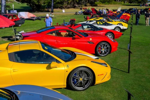 Mercedes, A Mercedes and a Bizzarini Drive into a Concours... Both Win!