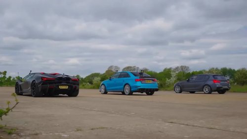 Lamborghini, BMW, Audi, Audi S3, See How a Stock Lamborghini Revuelto Fared Against a BMW M140i and Audi S3