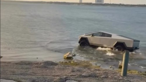 Tesla Cybertruck Owner Learns Wade Mode Is Not Boat Mode