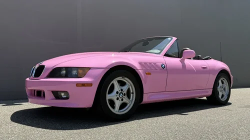 BMW, This Bold Pink 1997 BMW Z3 Roadster Signed By Sydney Sweeney Can Be Yours If You're Short Enough