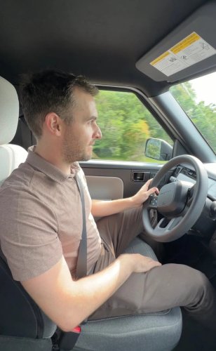 Slate, I drove the Slate truck. Its toy-like looks hide a surprisingly serious pickup.