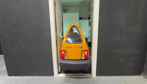 Ford, YouTuber Uses Metal Lasers to Slice a Ford Festiva in Half, Creating a Dirt-Bike-Powered Street-Legal Microcar