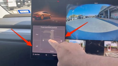 Tesla, Tesla Cybercab's Backup Steering Wheel Is A Giant On-Screen Joystick