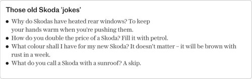 Skoda, How Skoda lost its ‘laughing stock’ reputation