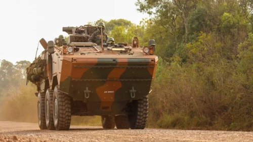 This Brazilian Armored Vehicle Is A 40,000 Pound Amphibious Beast