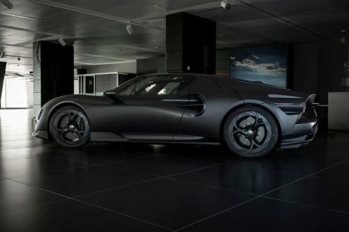 This Custom Alfa Romeo 33 Stradale Is Dressed Head-to-Toe in Matte Black Carbon Fiber