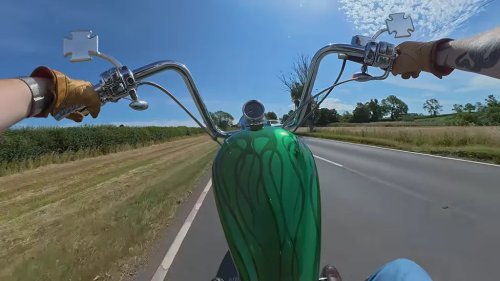Man Attempts To Daily Ride An American Chopper In England