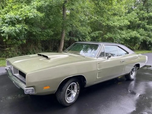 1969 Dodge Charger R/T For Sale at Carlisle Auctions: A Two-Owner Survivor in Rare Green