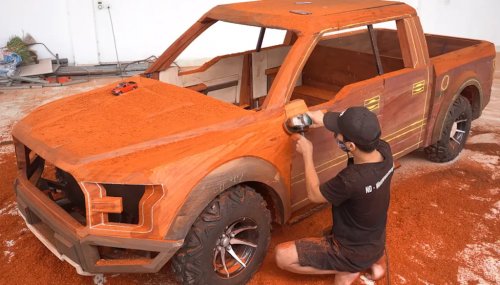YouTuber Builds a Wooden Drivable Ford F-150 Raptor: Inside the Insane 150-Day EV Build Journey