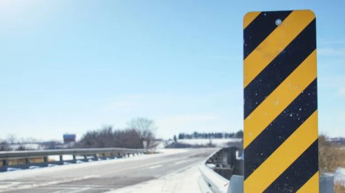 What Does A Diagonal Yellow And Black Striped Road Sign Mean?