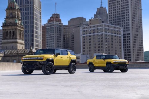 Hummer, GMC, Remember the Original Yellow-Painted Hummer H2? Well, GMC's Hummer EV Honors the 25th Anniversary