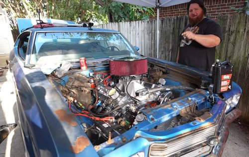 He Paid $11K for a Rusted ’70 Chevelle and Dropped a $30K Engine Into It in an Airbnb Driveway