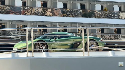 Koenigsegg, Someone Parked A Koenigsegg Jesko On Top Of An $86M Yacht In Monaco