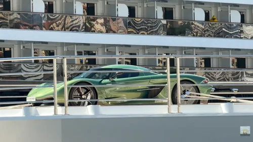 Koenigsegg, Someone Parked A Koenigsegg Jesko On Top Of An $86M Yacht In Monaco