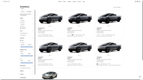 Tesla, Tesla Is Selling Discounted Used Cybertrucks Now