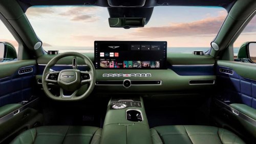 The Genesis GV90 Has A Huge Screen. Park And It Gets Even Bigger
