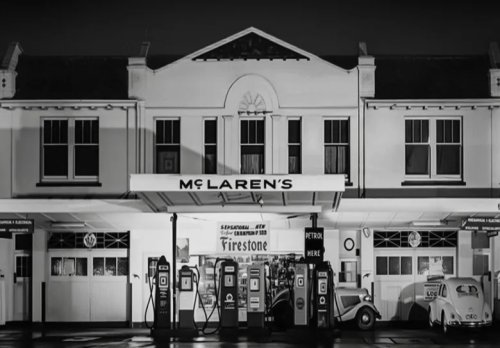 The Service Station Bruce McLaren's Parents Owned Inspired McLaren's New Logo