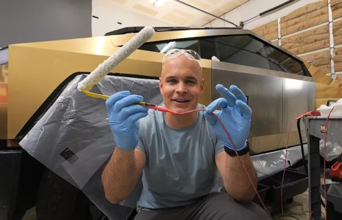 YouTuber Turns a Tesla Cybertruck Into 24K Solid Gold—And It Cost a Fortune