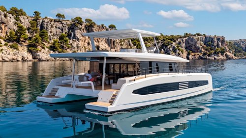 This New 60-Foot Solar-Powered Catamaran Combines German Tech With Italian Style