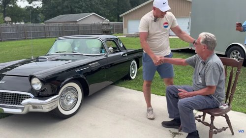 Ford, Abandoned 1957 Ford Thunderbird Gets Cleaned For The First Time In 15 Years