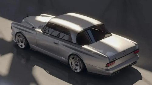 Mercedes, This Looks Like A Slightly Weird Mercedes From The '60s, But It's Really A 2020s AMG C63 S Coupe