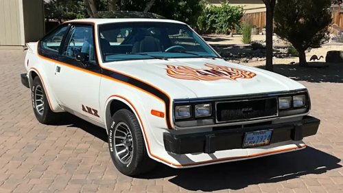 Here's Your Chance To Own An Awesome 1979 AMC Spirit AMX V8 With Flames On The Hood