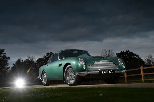 Driving a unique Aston Martin DB4 owned by Tadek Marek