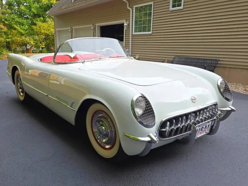Chevrolet Corvette, Chevrolet, A White-Over-Red Piece of Corvette History: The 1954 Chevrolet Corvette Convertible