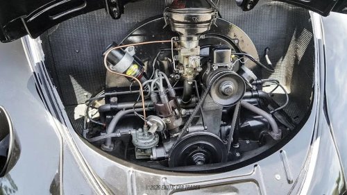 Volkswagen, Volkswagen Beetle, 1957 Volkswagen Beetle For Sale In Stunning Black Over Red, With Matching Trailer Listed At $...