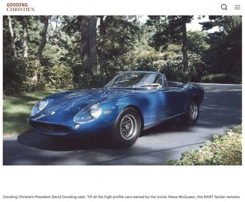 This NART Spider's Real Value Isn't Its Rarity. It's What Steve McQueen Did to It.