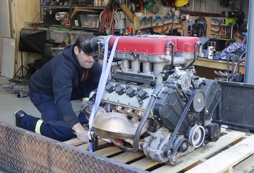 Watch a YouTuber Shove a Ferrari 360 V8 Into a 1973 Alfa Romeo, Creating the “Alfarrari”