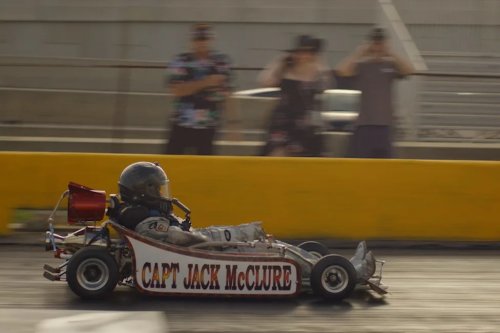 You're Never Too Old to Drive a 200-mph Rocket Go-Kart