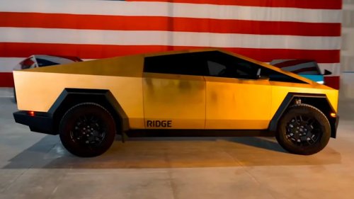 Cybertruck Coated in $60,000 Worth of 24-Karat Gold Sold for Shockingly Low Amount at Auction