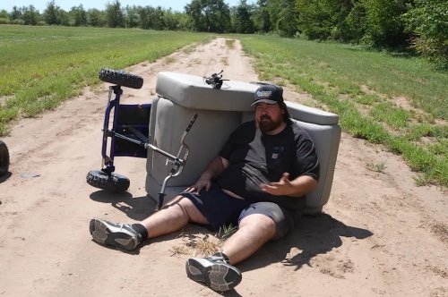 They Turned a Recliner Into an Off-Road Go-Kart, Raced It, and Immediately Crashed
