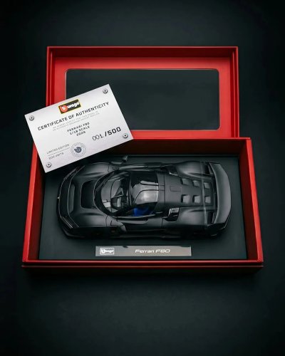 Ferrari, Fancy a Cheaper Ferrari F80? Bburago Is Offering a Matte-Black Scale Model Limited to 500 Units