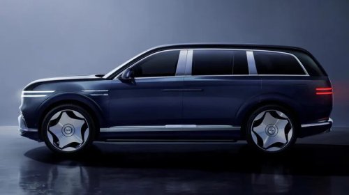 Genesis, SUV, Genesis GV90 Puts Coach Doors, Heated Floor And A Huge Pop-Up TV Into Flagship EV SUV