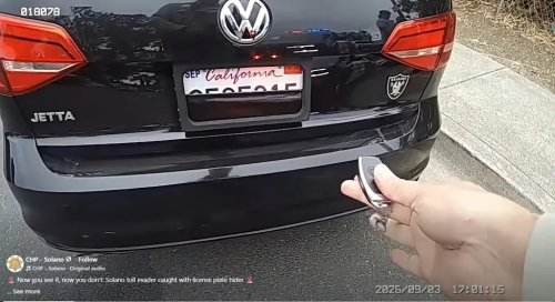 Cops Nab VW Jetta With James Bond-Style Device to Cover License Plate On the Go
