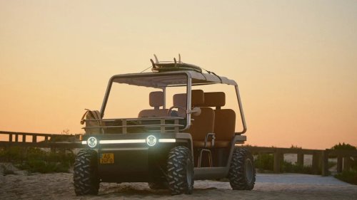 This Funky Electric Beach Buggy Is a Future Shuttle for Folks Who Can Afford Luxury Vacations