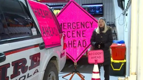 Here's What It Means If You See A Pink Road Sign