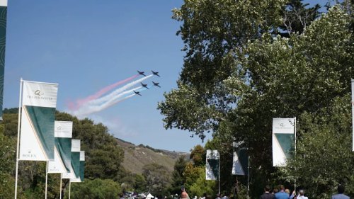 The Quail Flies into Monterey with Cars and Copters