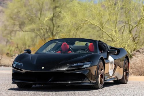 Ferrari, Ferrari SF90 Spider, The Real Story Behind This Ferrari SF90 Spider Isn't the Bid. It's the Atelier Plaque Between the Seats.