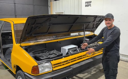 Ford, YouTuber Turns a Tiny Ford Festiva Into a Bizarre 10-Foot-Wide Highway Monster