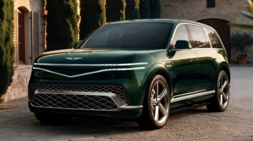 Genesis GV90 Puts Coach Doors, Heated Floor And A Huge Pop-Up TV Into Flagship EV SUV