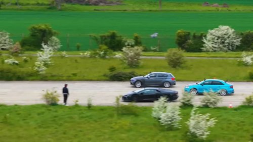 Lamborghini, BMW, Audi, Audi S3, See How a Stock Lamborghini Revuelto Fared Against a BMW M140i and Audi S3