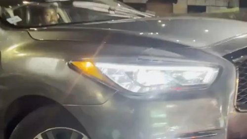 Infiniti, SUV, JFK Drop-off Turns Into Demolition Derby After Infiniti Owner Refuses To Let His SUV Get Towed
