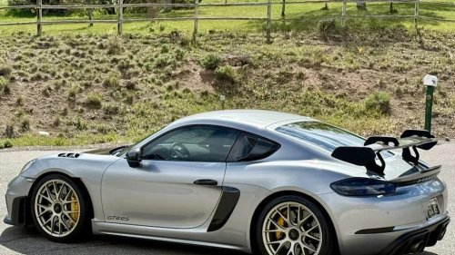2023 Porsche 718 Cayman GT4 RS Weissach, at $148,000 with 2 days left on BaT, just 4,100 miles and the full Weissach package