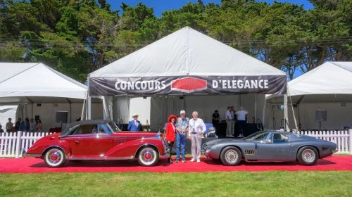 A Mercedes and a Bizzarini Drive into a Concours... Both Win!