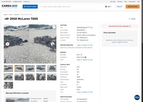 McLaren, This Pile of Melted Metal Used to be a McLaren 720S and Someone is Still Trying to Make Money of It