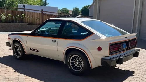 Here's Your Chance To Own An Awesome 1979 AMC Spirit AMX V8 With Flames On The Hood