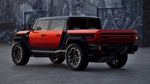 GMC, Hummer, GMC’s New Hummer X Mid-Size EV Truck Concept Has Stackable Screens
